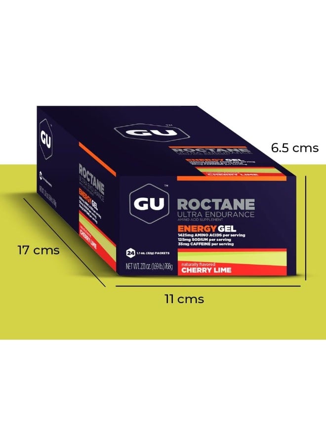 Gu Energy Roctane Ultra Endurance Energy Gel, 24-Count (Cherry Lime, 24-Count) - Image 3